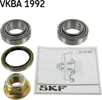 SKF VKBA 1992 - Riteņa rumbas gultņa komplekts www.autospares.lv