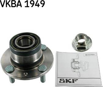 SKF VKBA 1949 - Подшипник ступицы колеса, комплект www.autospares.lv