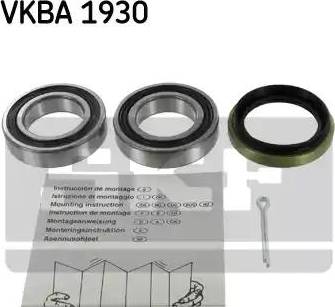 SKF VKBA 1930 - Подшипник ступицы колеса, комплект www.autospares.lv