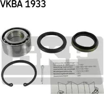 SKF VKBA 1933 - Подшипник ступицы колеса, комплект www.autospares.lv