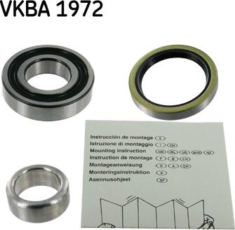 SKF VKBA 1972 - Riteņa rumbas gultņa komplekts www.autospares.lv