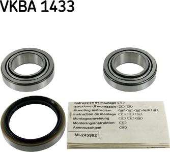 SKF VKBA 1433 - Wheel hub, bearing Kit www.autospares.lv