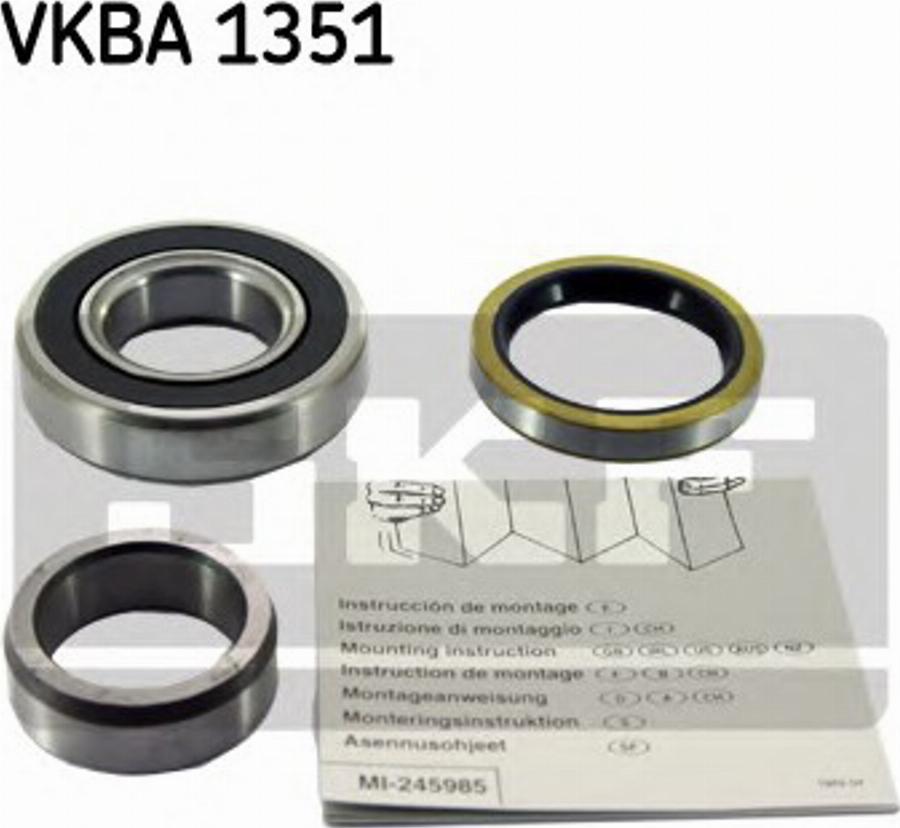 SKF VKBA 1351 - Riteņa rumbas gultņa komplekts www.autospares.lv