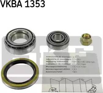 SKF VKBA 1353 - Подшипник ступицы колеса, комплект www.autospares.lv