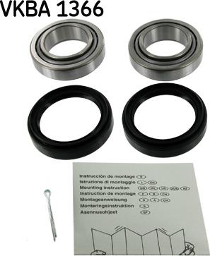 SKF VKBA 1366 - Wheel hub, bearing Kit www.autospares.lv