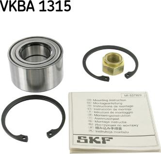 SKF VKBA 1315 - Riteņa rumbas gultņa komplekts www.autospares.lv