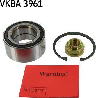 SKF VKBA 3961 - Riteņa rumbas gultņa komplekts autospares.lv