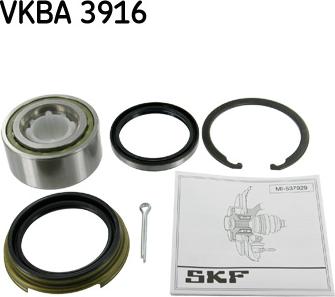 SKF VKBA 3916 - Подшипник ступицы колеса, комплект www.autospares.lv