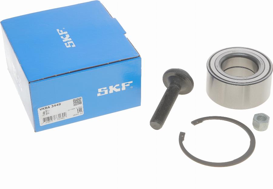 SKF VKBA 3449 - Подшипник ступицы колеса, комплект www.autospares.lv