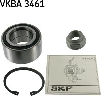 SKF VKBA 3461 - Подшипник ступицы колеса, комплект www.autospares.lv