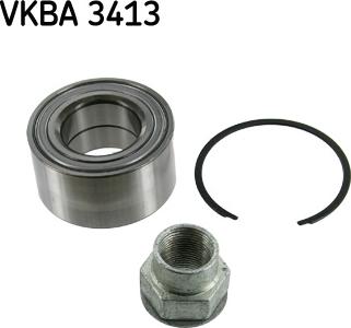 SKF VKBA 3413 - Riteņa rumbas gultņa komplekts www.autospares.lv