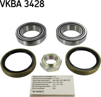 SKF VKBA 3428 - Riteņa rumbas gultņa komplekts www.autospares.lv