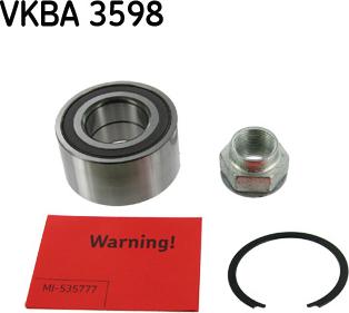 SKF VKBA 3598 - Riteņa rumbas gultņa komplekts www.autospares.lv