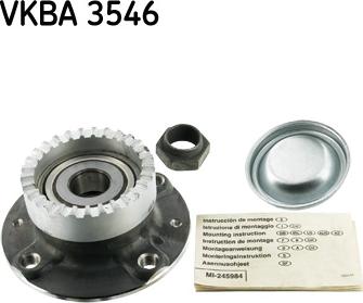 SKF VKBA 3546 - Riteņa rumbas gultņa komplekts autospares.lv