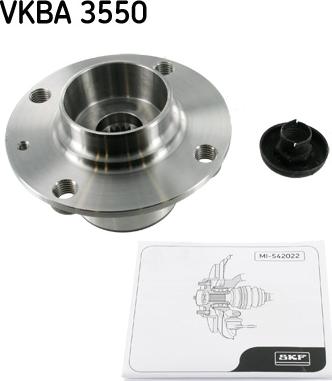 SKF VKBA 3550 - Подшипник ступицы колеса, комплект www.autospares.lv