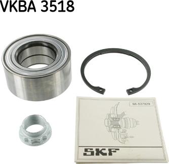 SKF VKBA 3518 - Riteņa rumbas gultņa komplekts autospares.lv