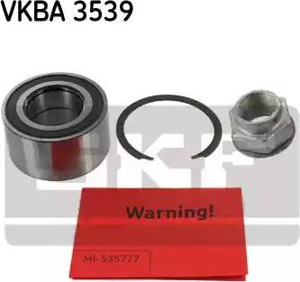 SKF VKBA 3539 - Riteņa rumbas gultņa komplekts autospares.lv