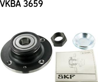 SKF VKBA 3659 - Подшипник ступицы колеса, комплект www.autospares.lv