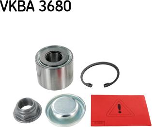 SKF VKBA 3680 - Подшипник ступицы колеса, комплект www.autospares.lv