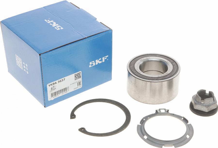 SKF VKBA 3637 - Подшипник ступицы колеса, комплект www.autospares.lv