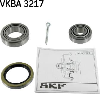 SKF VKBA 3217 - Wheel hub, bearing Kit www.autospares.lv