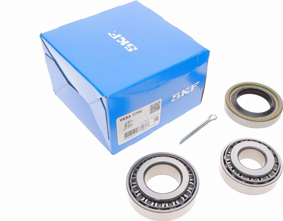 SKF VKBA 3796 - Wheel hub, bearing Kit www.autospares.lv