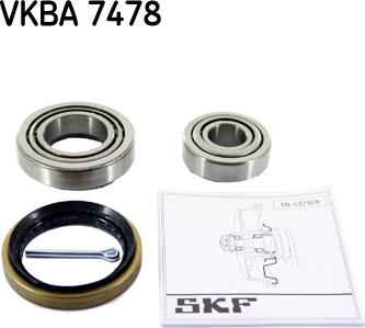 SKF VKBA 7478 - Wheel hub, bearing Kit www.autospares.lv