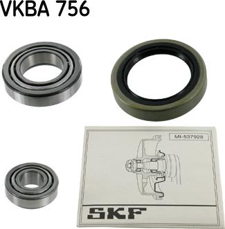 SKF VKBA 756 - Подшипник ступицы колеса, комплект www.autospares.lv