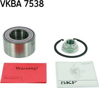 SKF VKBA 7538 - Riteņa rumbas gultņa komplekts www.autospares.lv