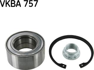 SKF VKBA 757 - Подшипник ступицы колеса, комплект www.autospares.lv