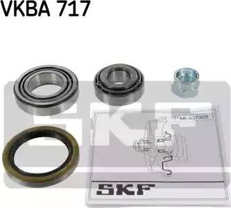 SKF VKBA 717 - Подшипник ступицы колеса, комплект www.autospares.lv