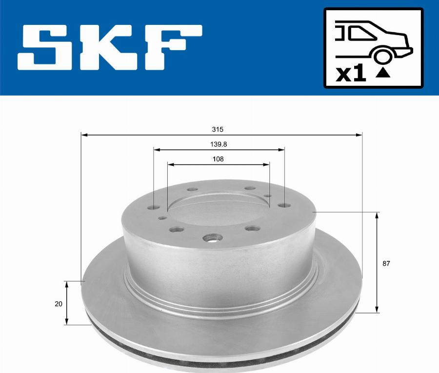 SKF VKBD 90933 V1 - Bremžu diski www.autospares.lv