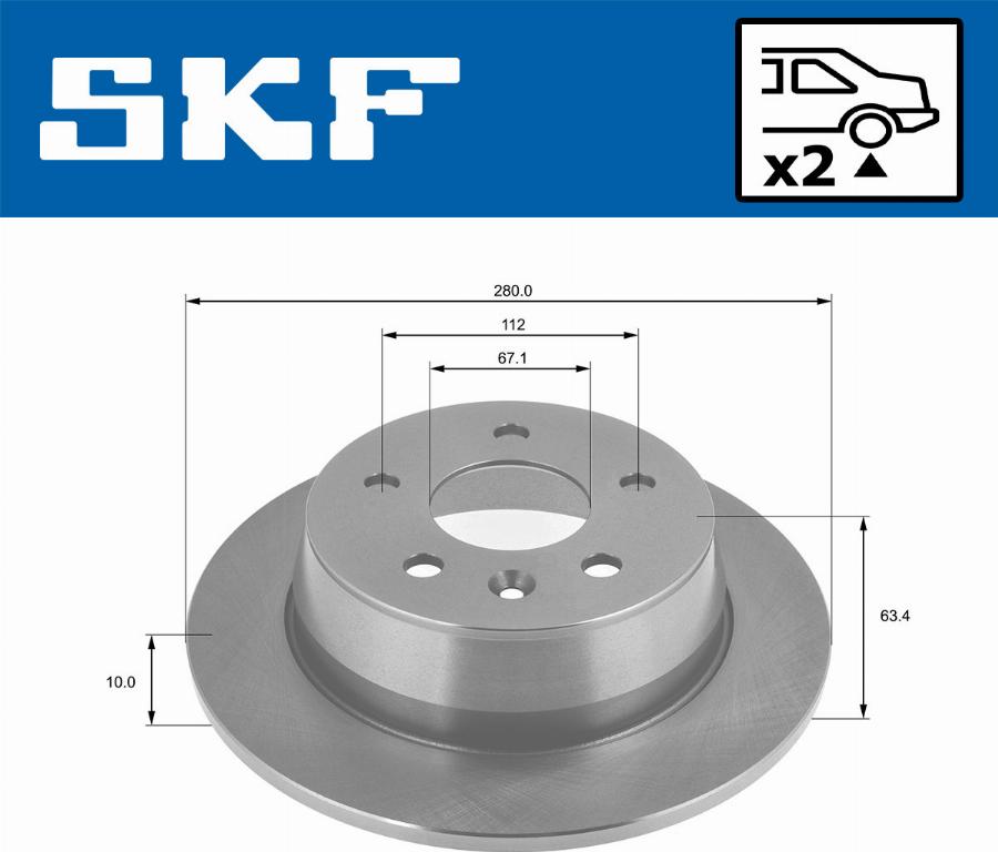 SKF VKBD 90454 S2 - Bremžu diski www.autospares.lv