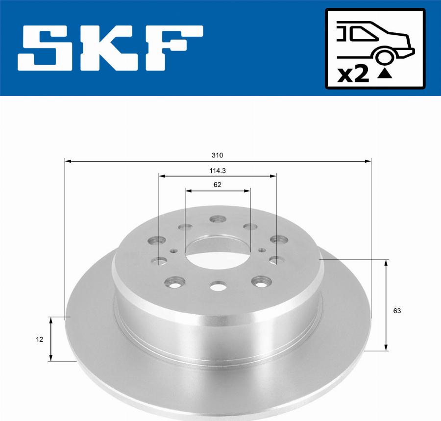 SKF VKBD 90451 S2 - Bremžu diski www.autospares.lv