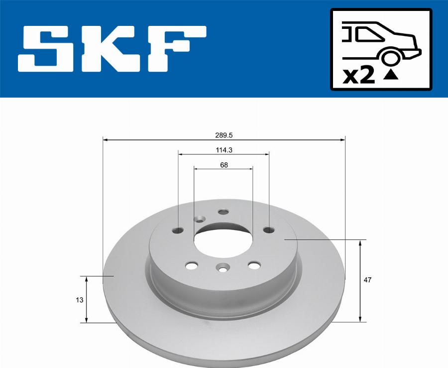 SKF VKBD 90457 S2 - Bremžu diski www.autospares.lv