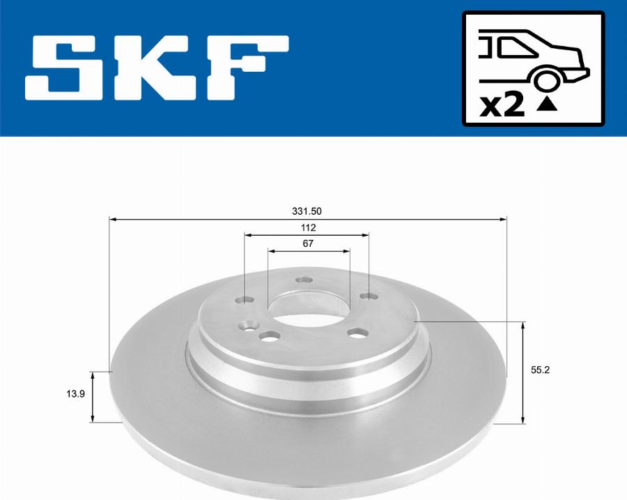 SKF VKBD 90427 S1 - Bremžu diski www.autospares.lv