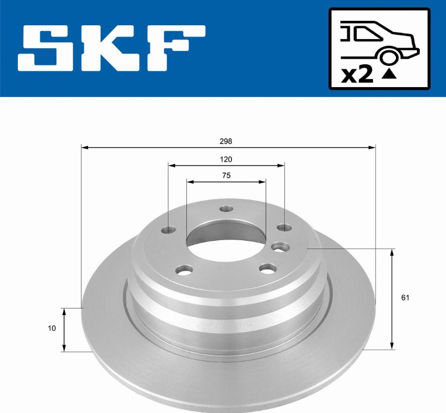 SKF VKBD 90543 S2 - Bremžu diski www.autospares.lv