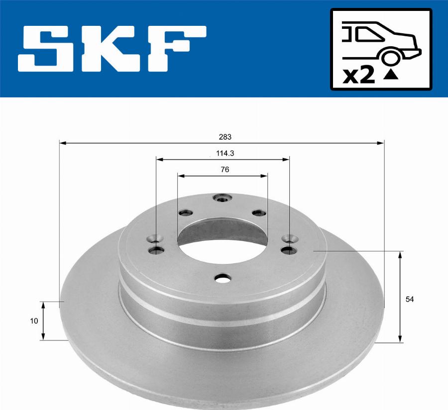 SKF VKBD 90507 S2 - Bremžu diski www.autospares.lv