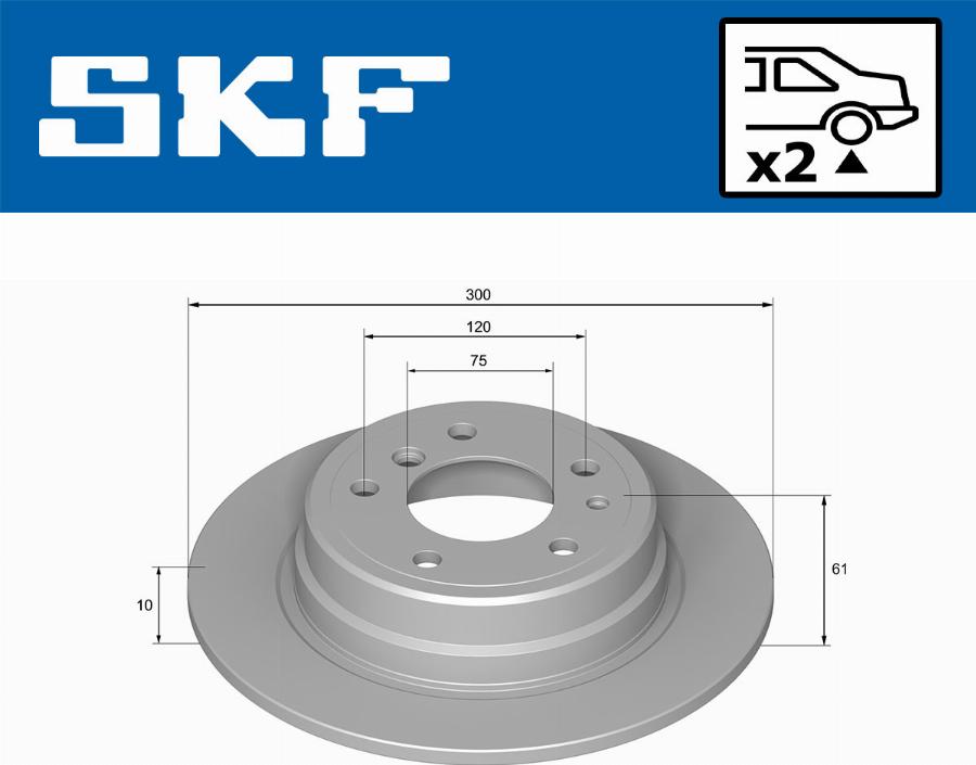 SKF VKBD 90573 S2 - Bremžu diski www.autospares.lv