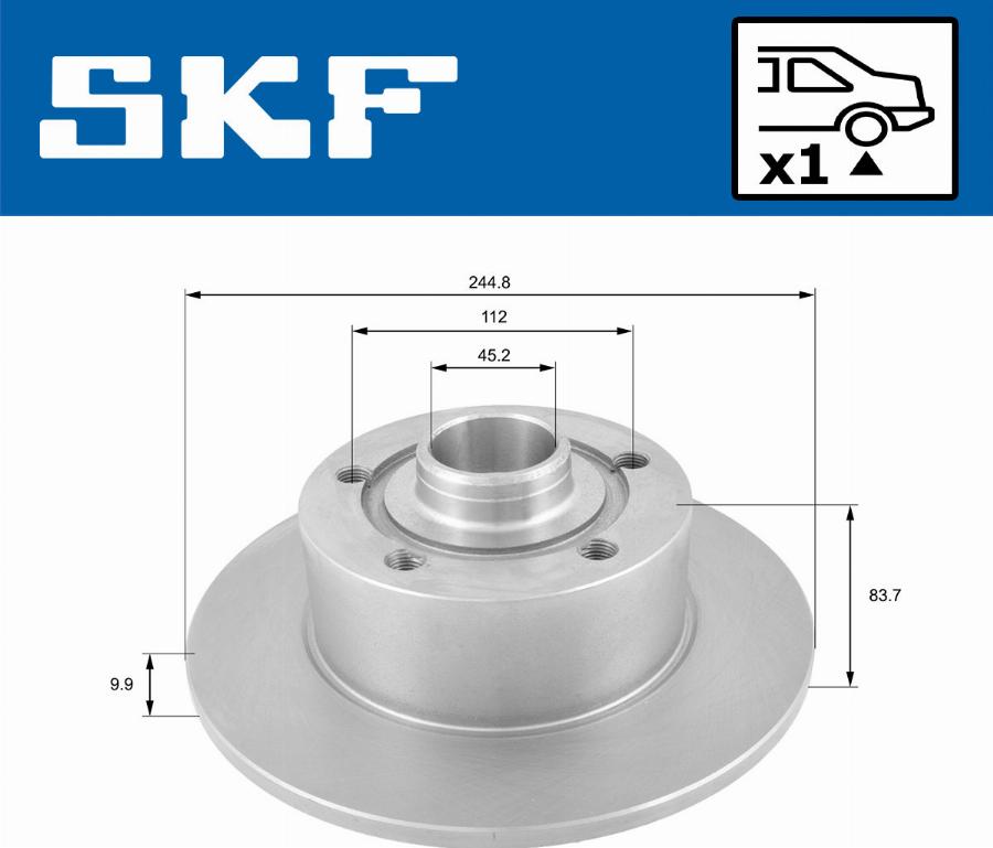 SKF VKBD 90682 S1 - Bremžu diski www.autospares.lv