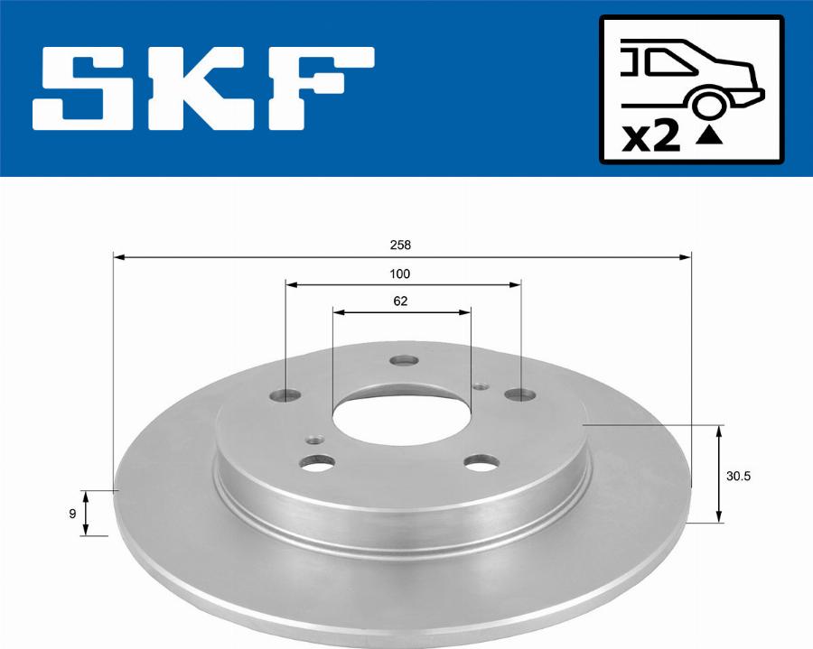 SKF VKBD 90635 S2 - Bremžu diski www.autospares.lv