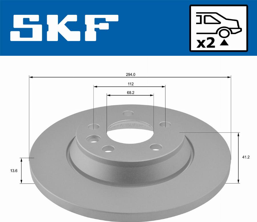 SKF VKBD 90673 S2 - Bremžu diski www.autospares.lv