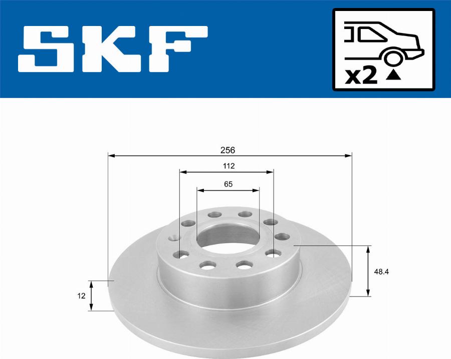 SKF VKBD 90051 S2 - Тормозной диск www.autospares.lv