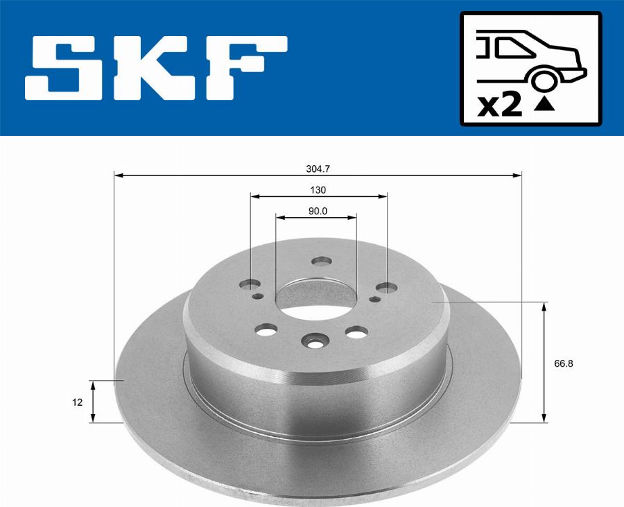 SKF VKBD 90069 S2 - Bremžu diski www.autospares.lv