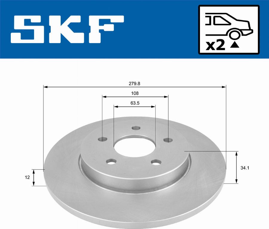 SKF VKBD 90026 S2 - Bremžu diski www.autospares.lv