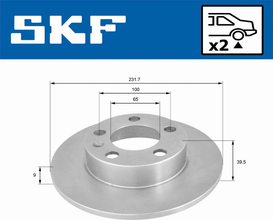 SKF VKBD 90023 S2 - Bremžu diski www.autospares.lv