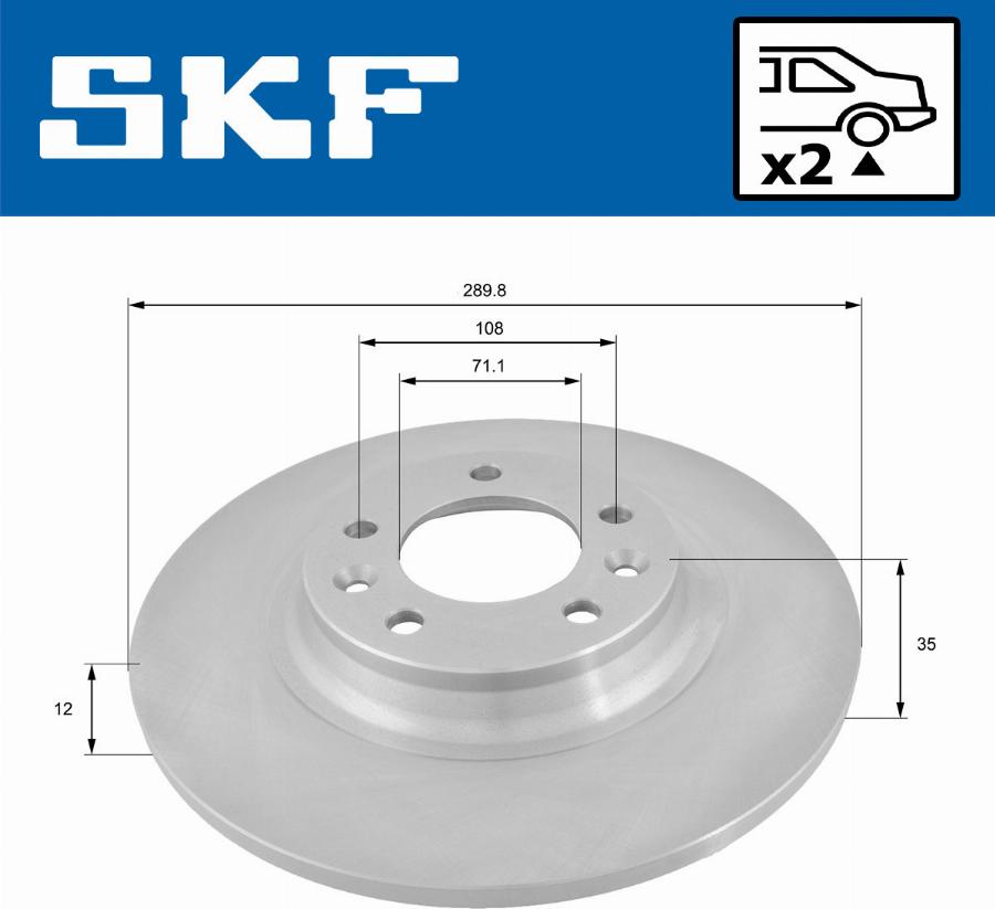 SKF VKBD 90022 S2 - Bremžu diski www.autospares.lv