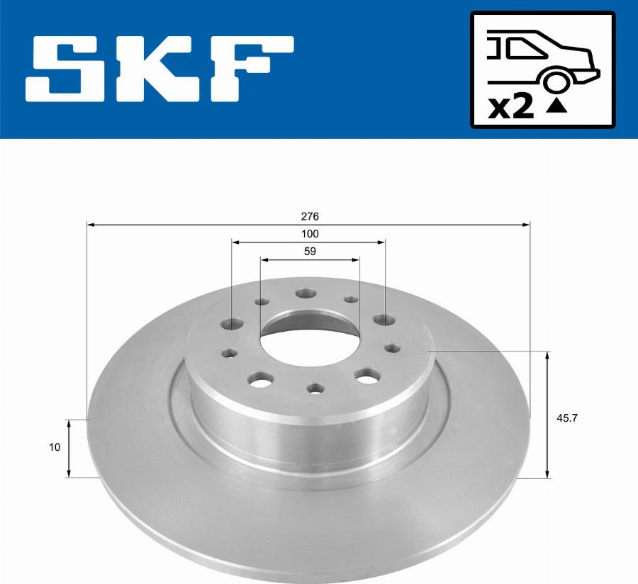 SKF VKBD 90193 S2 - Bremžu diski www.autospares.lv