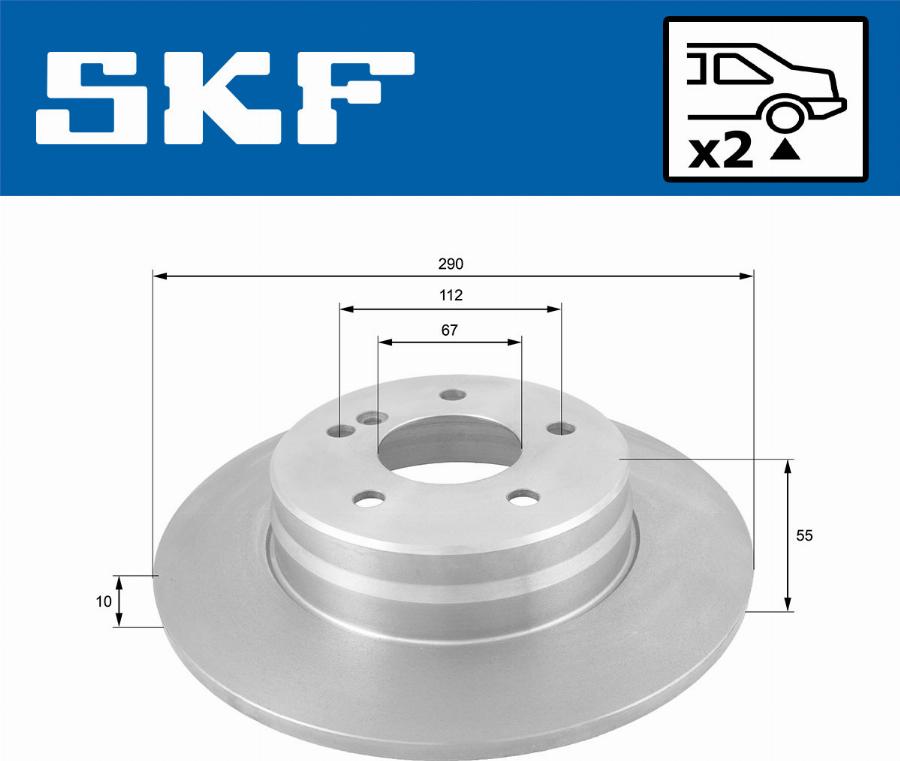 SKF VKBD 90151 S2 - Bremžu diski autospares.lv