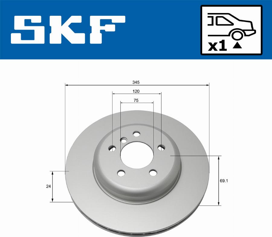 SKF VKBD 90162 V1 - Bremžu diski www.autospares.lv